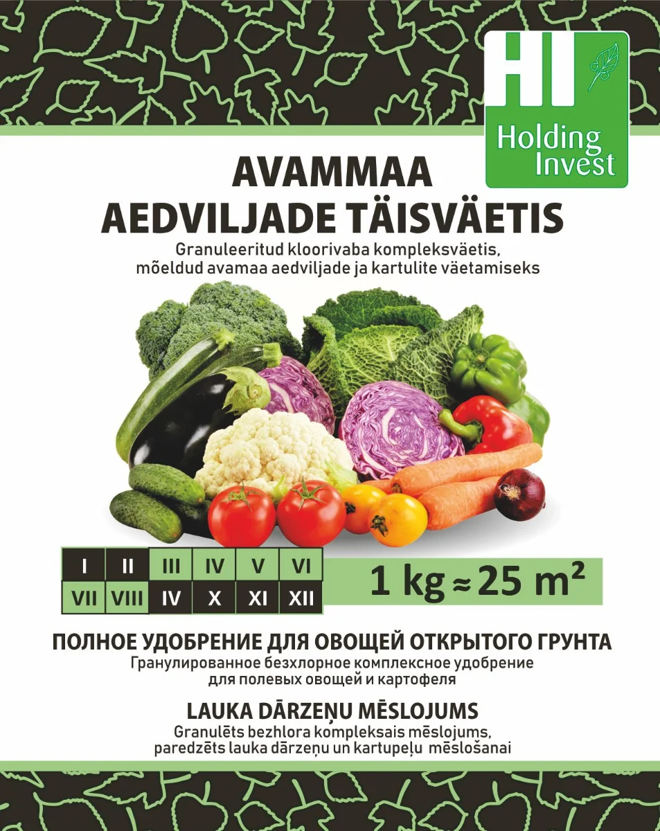 Avamaa aedviljade täisväetis 1 kg