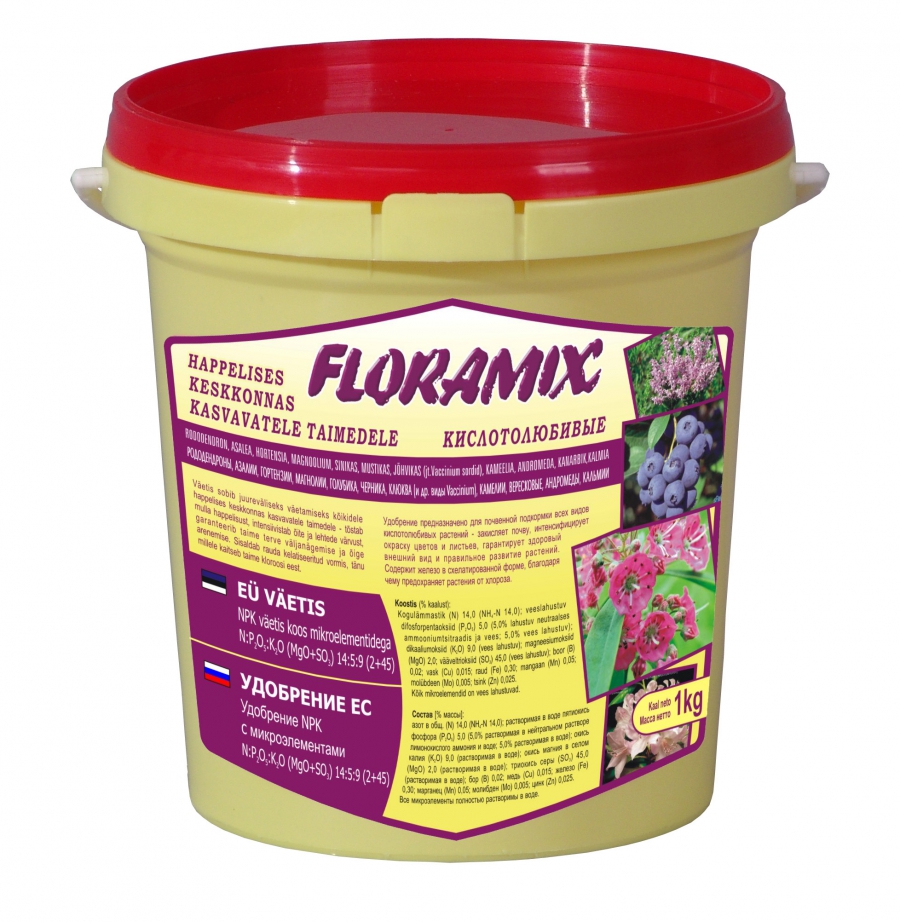 Floramix happelises keskkonnas kasvavatele taimedele 1kg