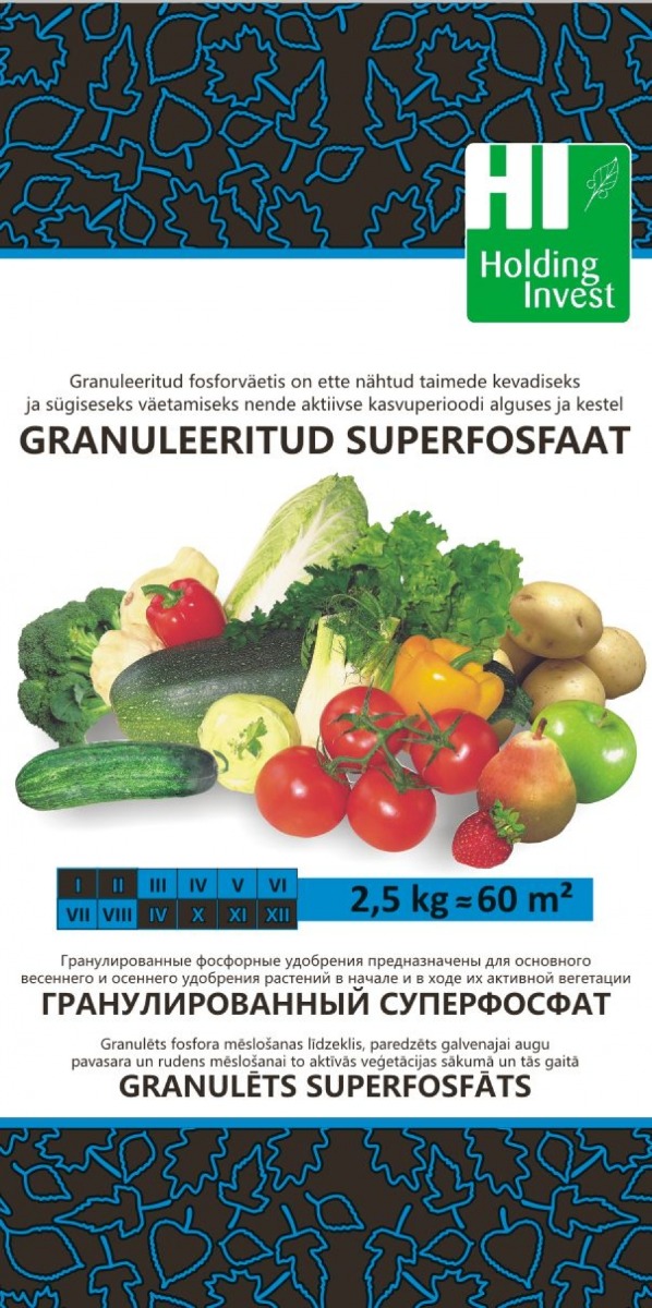 Granuleeritud Superfosfaat 2,5 kg