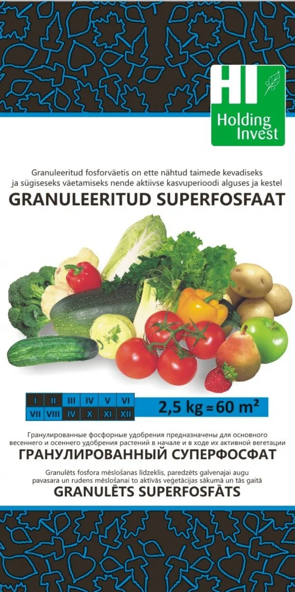 Granuleeritud Superfosfaat 2,5 kg